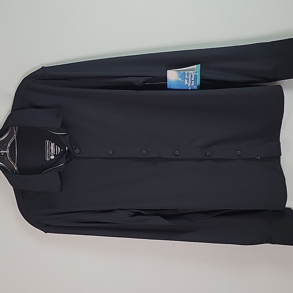 Coolibar Vita button down black shirt